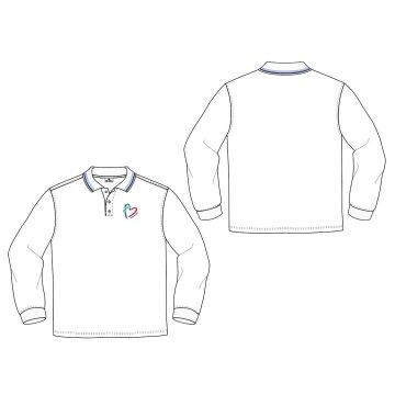 Polo manga larga logo Fundación